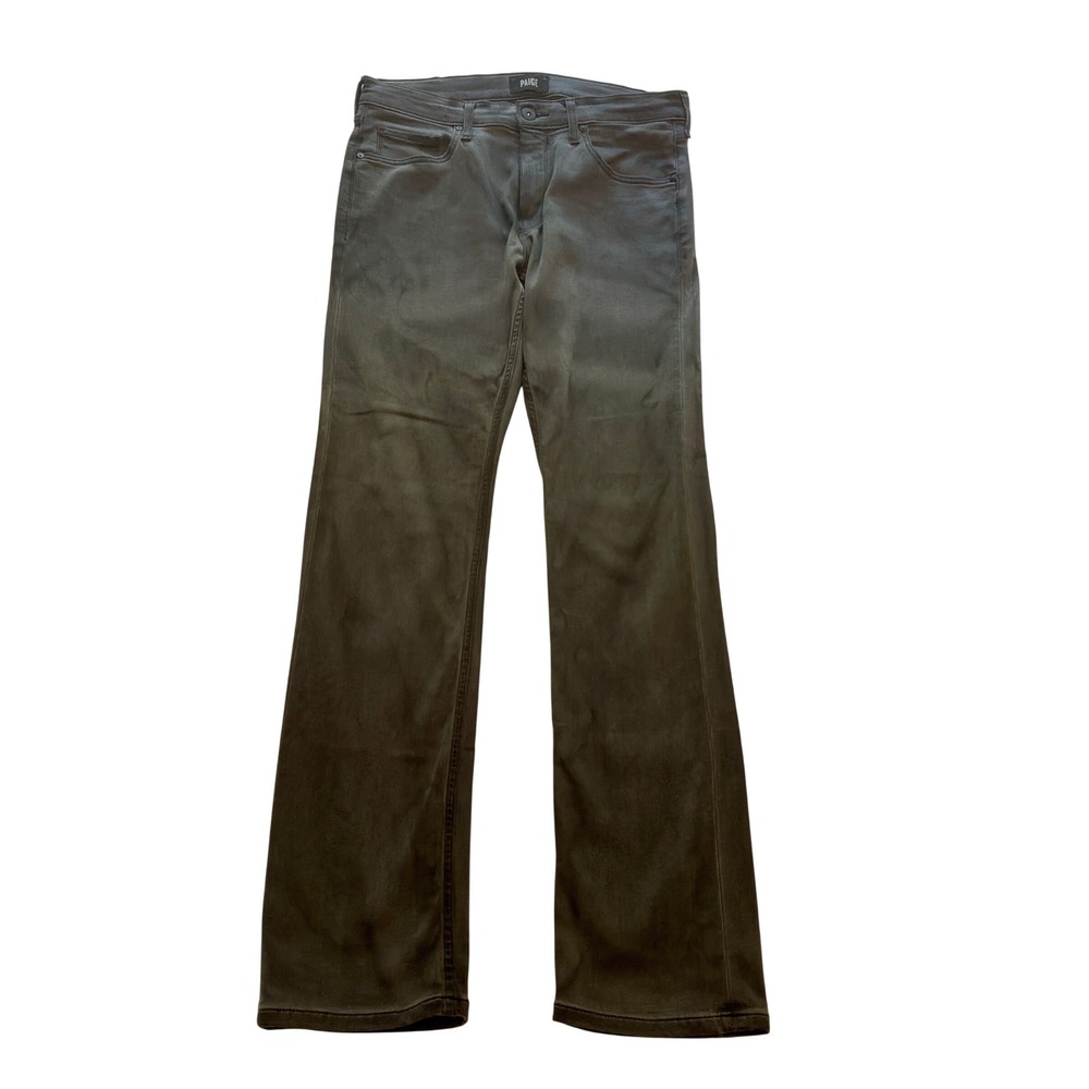 PAIGE Federal Slim Straight Pants Mens 32 Gray Excellent Stretch Streetwear